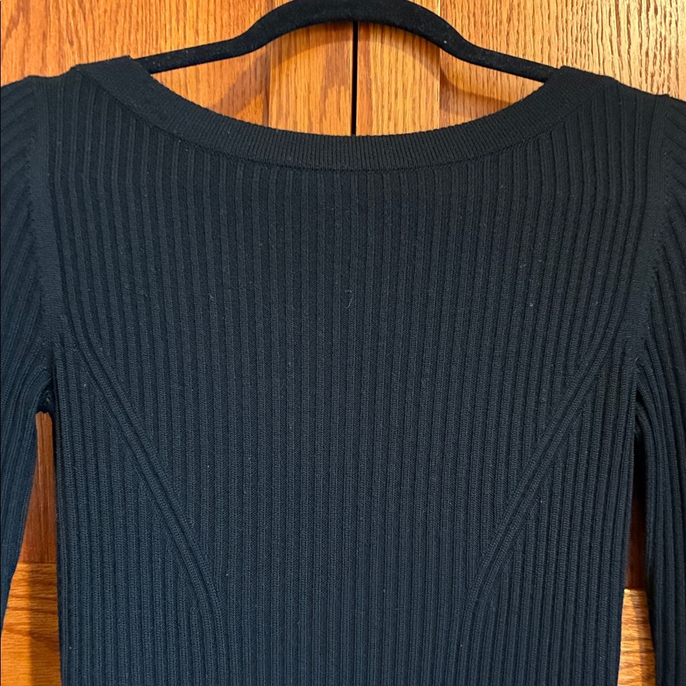 EUC, Tory Burch Sweater, Black.  See measurements & Fabric Content in photos. LC